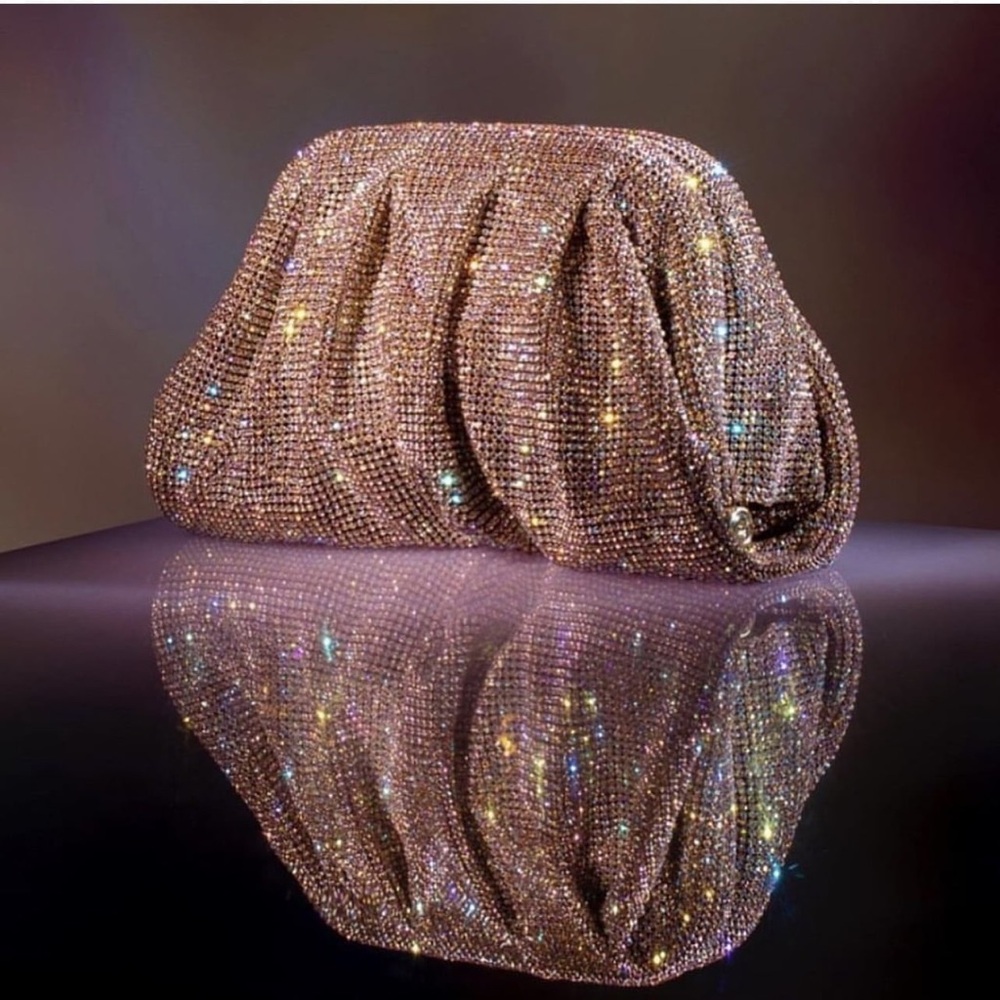 Benedetta Bruzziches Venus La Couchee Clutch in Crystal Mesh